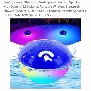 Floating Pool Speaker with Lights